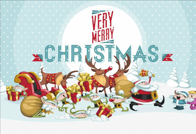

Merry Christmas Poster (Non Tearable Synthetic Material) Fine Art Print(13 inch X 19 inch)