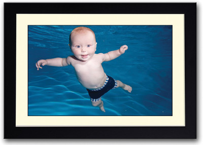 

Baby With Beautiful Eyes Swimming Fine Art Print(14 inch X 20 inch, Framed)