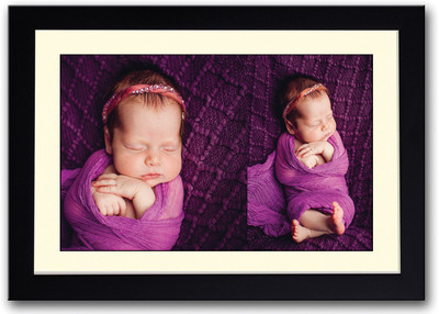 

Baby In Purple Two Image Fine Art Print(14 inch X 20 inch, Framed)