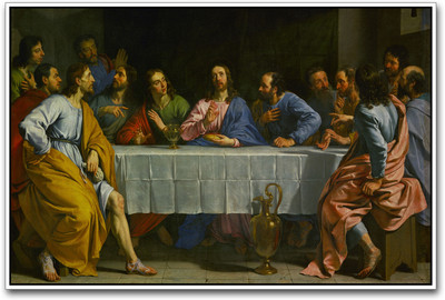The Last Supper Jesus Christ Paper Print(12 inch X 18 inch)