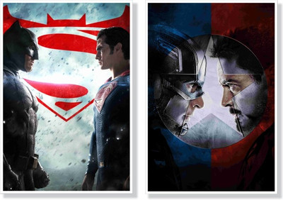 

Batman vs Superman Dawn of Justice - Pack of 2 Paper Print(19 inch X 13 inch, Rolled)