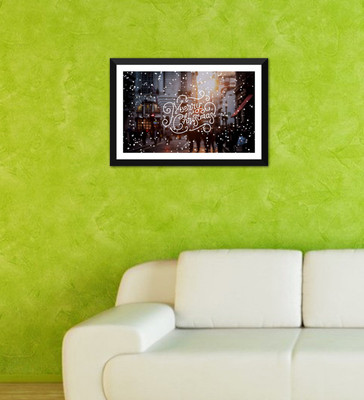 

Tallenge - Christmas Art - White Christmas - Ready To Hang Framed A3 Size Poster Paper Print(17 inch X 12 inch, Framed)