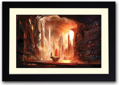 

Artistic Future Town Fine Art Print(14 inch X 20 inch, Framed)