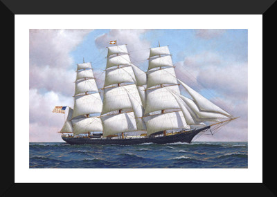 

Tallenge - Fast Sailing Clipper - Premium Quality A3 Size Framed Poster Paper Print(17 inch X 12 inch, Framed)