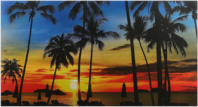 

Bm Traders Textured Work Beautiful Sunrise Fine Print Unframed Rolled Wall Poster (20 X 40 Inches) Fine Art Print(20 inch X 40 inch, Rolled)