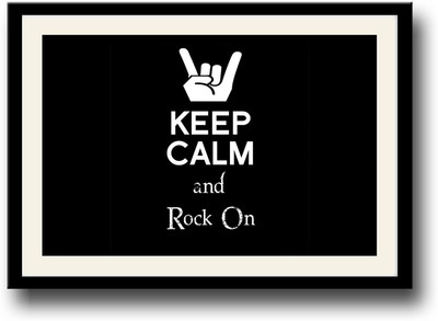 Keep calm and rock on Fine Art Print(10 inch X 14 inch, Framed)