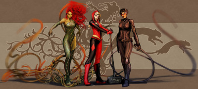 

Comics Gotham City Sirens Poison Ivy Catwoman Harley Quinn DC Comics Fine Art Paper Print Poster Paper Print(12 inch X 18 inch, Rolled)