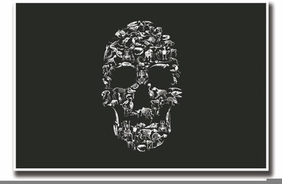 

Posterhouzz Skull made of animals Fine Art Print(12 inch X 18 inch, Rolled)