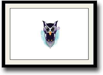 

Purple owl Fine Art Print(10 inch X 14 inch, Framed)