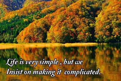 

Posterhouzz Life Is Very Simple Poster Fine Art Print(12 inch X 18 inch, Rolled)