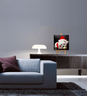 

Tallenge Christmas Collection - Cute Santa Dog - Gallery Wrap Canvas Art(7 inch X 7 inch, Stretched)