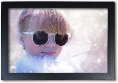 

Cute Girl with Goggle Poster with Frame Paper Print(14 inch X 20 inch, Streched)