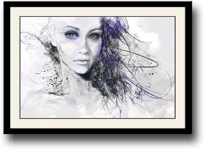 

Girl Face artistic Fine Art Print(10 inch X 14 inch, Framed)
