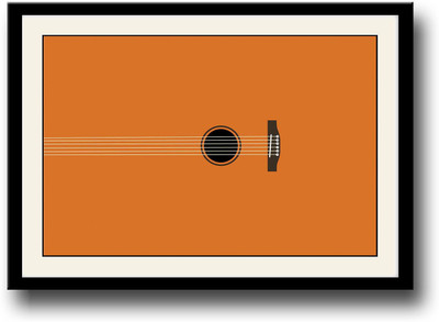 

Guitar Minimalistic Fine Art Print(10 inch X 14 inch, Framed)