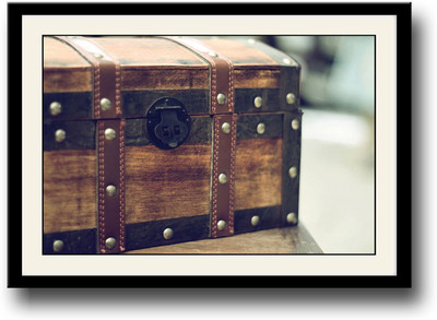 

Vintage wooden chest/trunk Fine Art Print(10 inch X 14 inch, Framed)