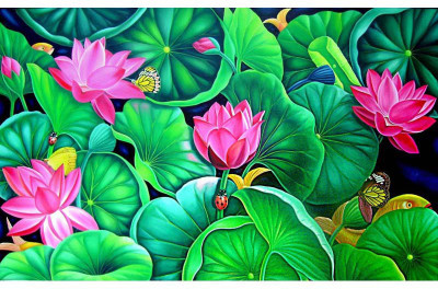 

Tallenge - Lotus Garden - A3 Size Premium Quality Rolled Poster Paper Print(16.5 inch X 11.7 inch, Rolled)
