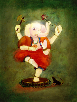 

Ganesha Rat Fine Art Print(27 inch X 20 inch, Rolled)