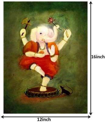 Ganesha Rat Paper Print(16 inch X 12 inch, Rolled)