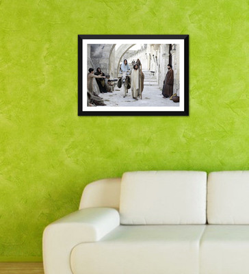

Tallenge - Christmas Art - Joseph And Mary Entering Bethlehem - Ready To Hang Framed A3 Size Poster Paper Print(17 inch X 12 inch, Framed)
