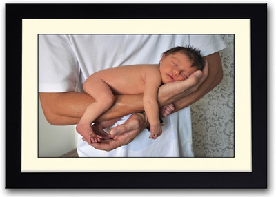 

Baby Sleeping On Arm Fine Art Print(14 inch X 20 inch, Framed)