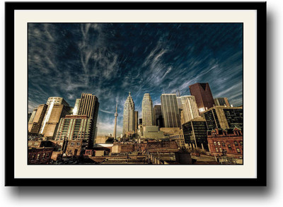 

Amazing City sky Fine Art Print(10 inch X 14 inch, Framed)
