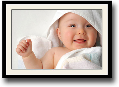 

Cute Baby smiling Fine Art Print(10 inch X 14 inch, Framed)