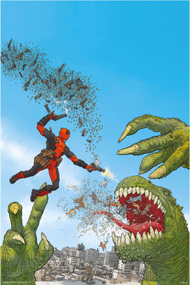

Deadpool & Dinosaur (Officially Licensed) poster Paper Print(18 Inch X 12 inch, Rolled)