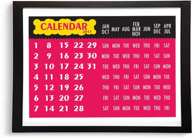 

2017 Yearly Calendar Framed Paper Print(13 inch X 9.5 inch, Boxed)