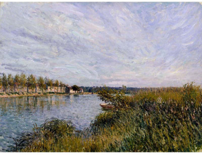 

Tallenge Old Masters Collection - View of Saint-Mammès by Alfred Sisley - A3 Size Premium Quality Rolled Poster Paper Print(16.5 inch X 11.7 inch, Rolled)