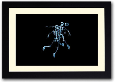 

Skeletons Playing Football Fine Art Print(14 inch X 20 inch, Framed)