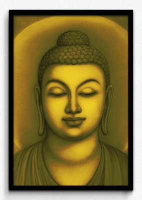 Seven Rays Gautama Buddha Spiritual Framed (Small)(19 inch X 13 inch)