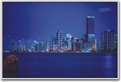 

Miami Night Skyline Paper Print(12 inch X 18 inch)