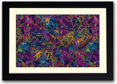 

Robots Art Fine Art Print(14 inch X 20 inch, Framed)