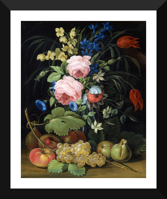 

Tallenge - Pietro Piani, Flowers and Fruit - Premium Quality A3 Size Framed Poster Paper Print(17 inch X 12 inch, Framed)