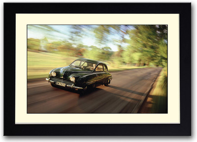 

Vintage Car on road Fine Art Print(14 inch X 20 inch, Framed)