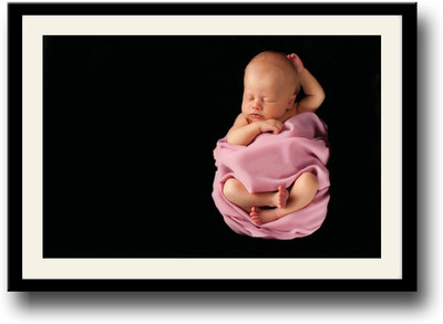 

Cute baby in pink sleeping Fine Art Print(10 inch X 14 inch, Framed)