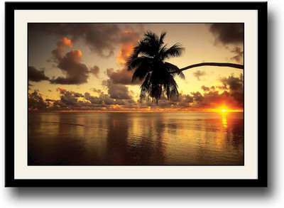 

Sunset at Beach Fine Art Print(10 inch X 14 inch, Framed)