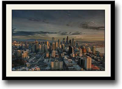 

Amazing City Aerial view Fine Art Print(10 inch X 14 inch, Framed)