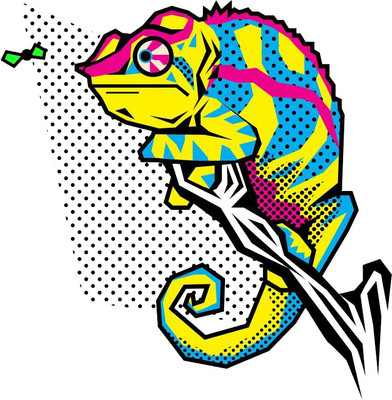 

Art For Kids - Colorful Chameleon - Medium Size Rolled Digital Art Print On Photographic Paper(18 inch X 18 inch, Rolled)