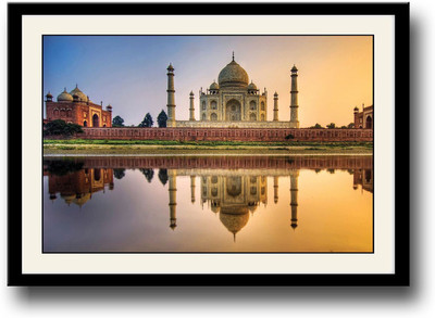 

Taj Mahal in Agra Fine Art Print(10 inch X 14 inch, Framed)