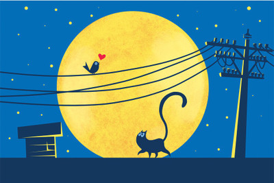

Rooftop Cat Fine Art Print(36 inch X 24 inch, Rolled)