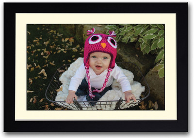

Cute Baby With Pink Cap Fine Art Print(14 inch X 20 inch, Framed)