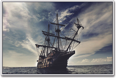

Black Pirate Ship Paper Print(12 inch X 18 inch)