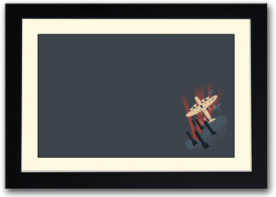 

Plane Dropping Missiles Artistic Fine Art Print(14 inch X 20 inch, Framed)