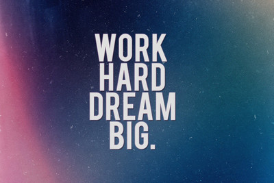 

Oshi - Work Hard Dream Big Paper Print(12 inch X 18 inch, Streched)