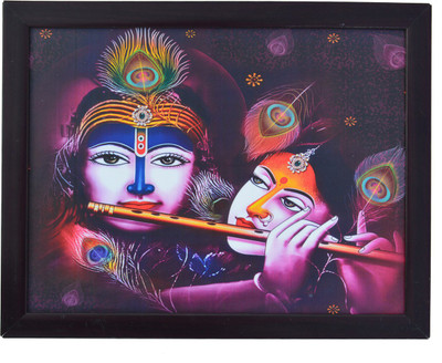 

Radha Krishna Framed Matt Finish Photographic Paper(13.5 inch X 17.5 inch)