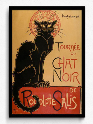 Posterhouzz Le Chat Noir Poster Fine Art Print(18 inch X 12 inch, Rolled)