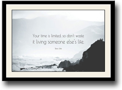 

Your time is limited Steve Jobs Quote Fine Art Print(10 inch X 14 inch, Framed)