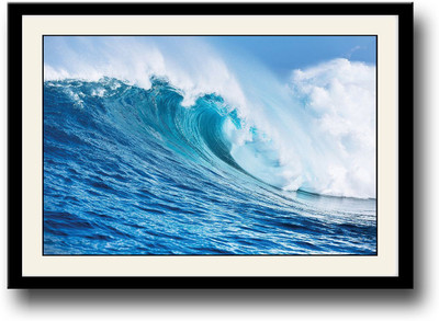 

Blue water waves Fine Art Print(10 inch X 14 inch, Framed)