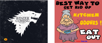

EAT OUT WINTER IS COMING Paper Print(12 inch X 12 inch, Rolled)